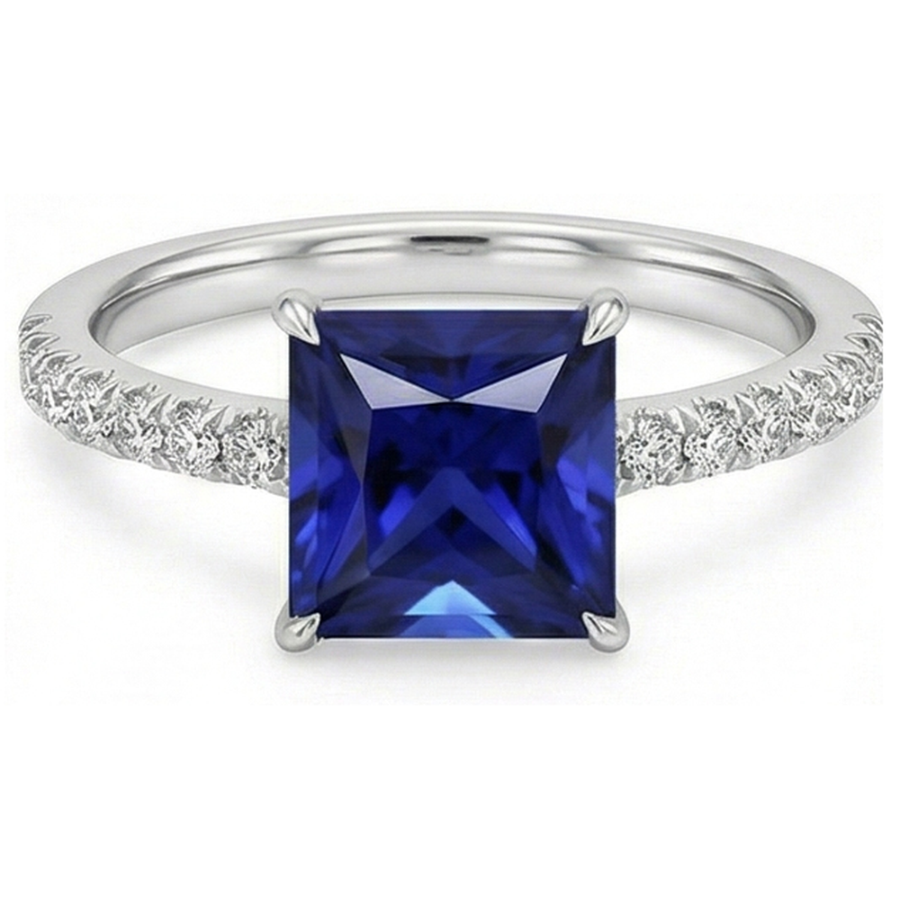 echter princess diamant 5.50Karat ring Detailansicht