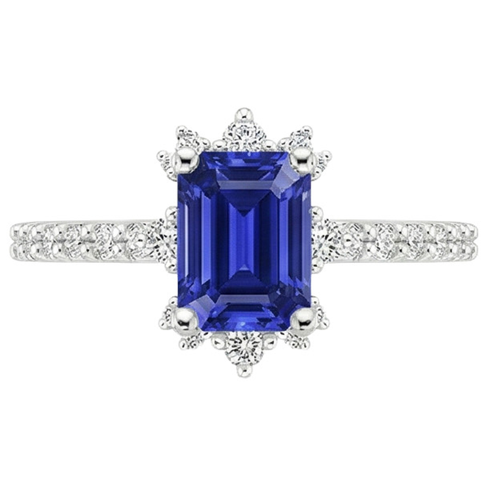 echter round diamant 4.25Karat ring Draufsicht