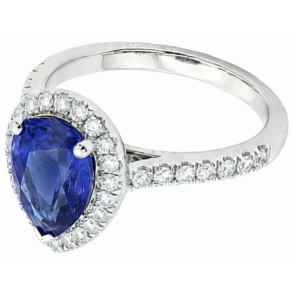 echter round diamant 3.50Karat ring Draufsicht