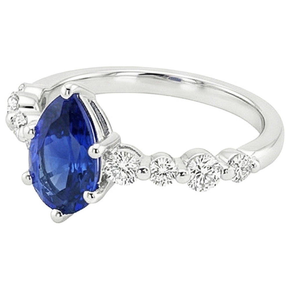 echter round diamant 4.25Karat ring Draufsicht