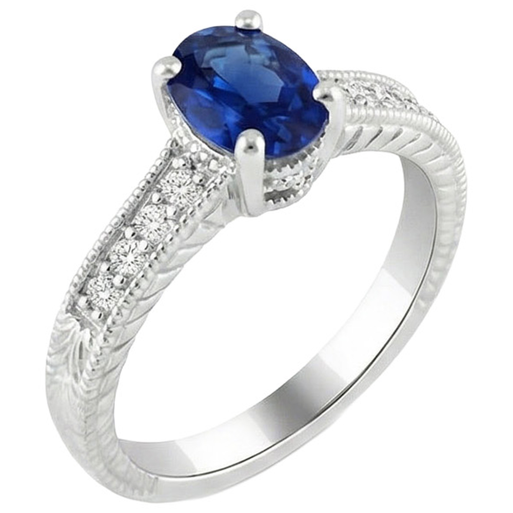 echter oval diamant 1.85Karat ring Vorderansicht