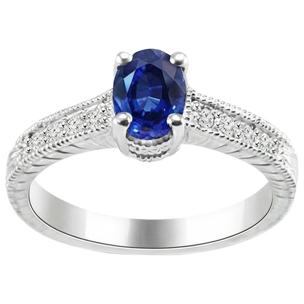 echter oval diamant 1.85Karat ring Detailansicht