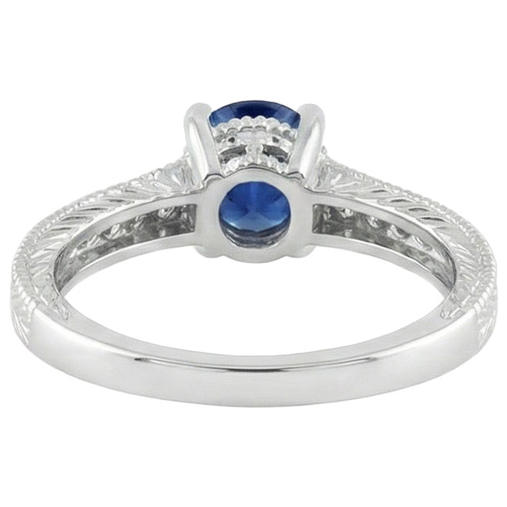 echter oval diamant 1.85Karat ring Profilansicht