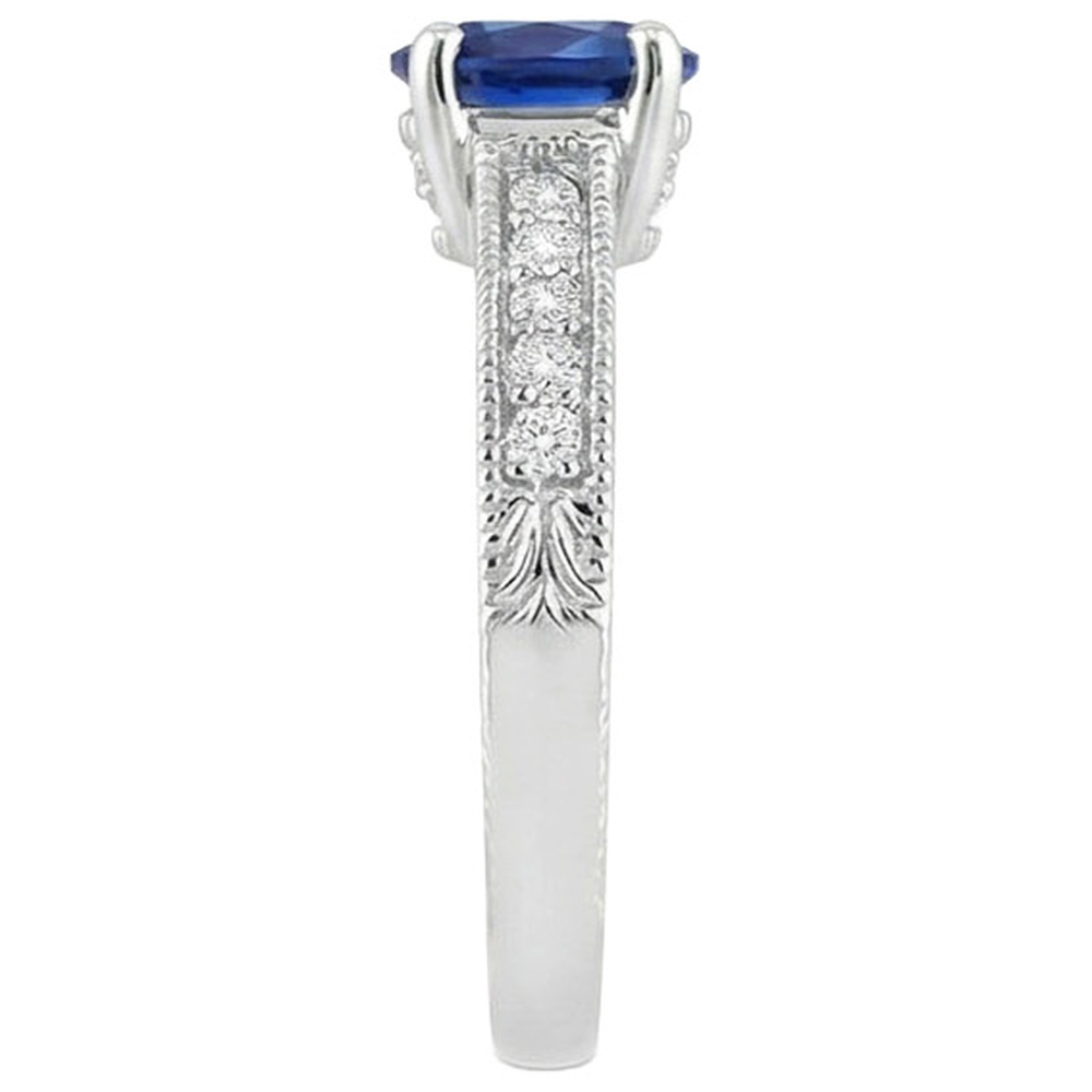 echter oval diamant 1.85Karat ring Draufsicht
