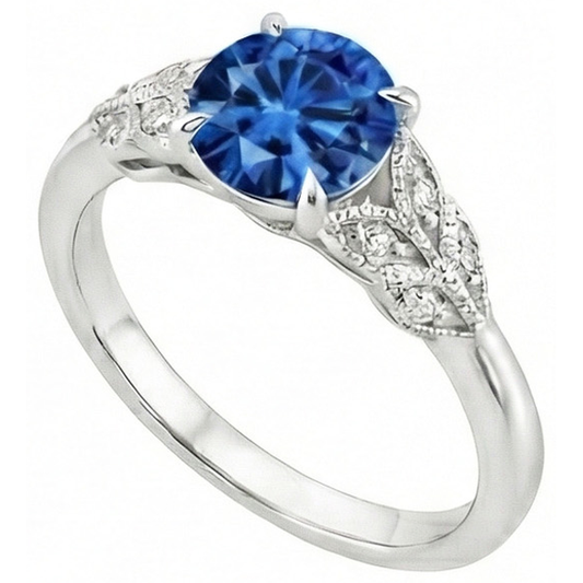 echter round diamant 2.25Karat ring Seitenansicht