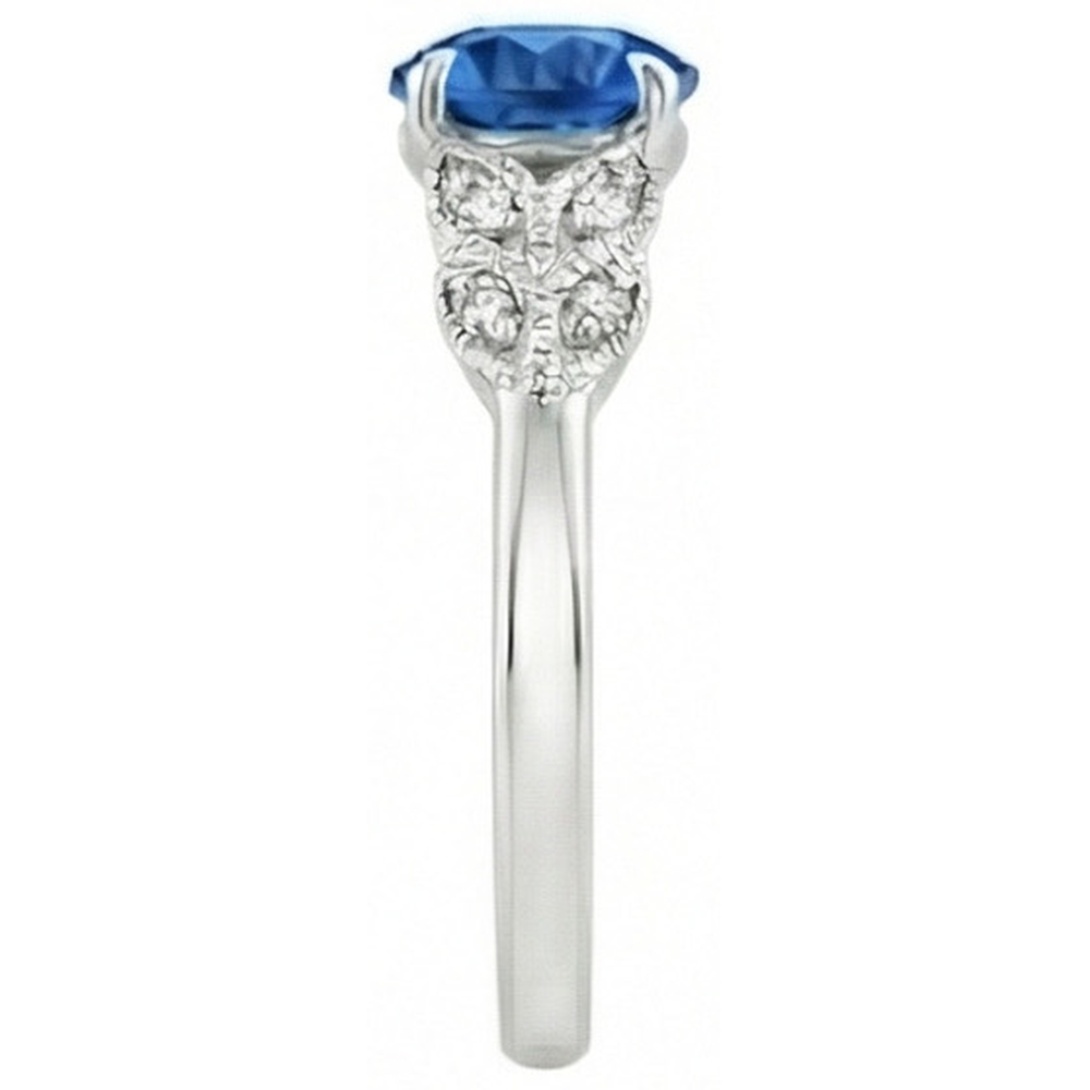 echter round diamant 2.25Karat ring Profilansicht