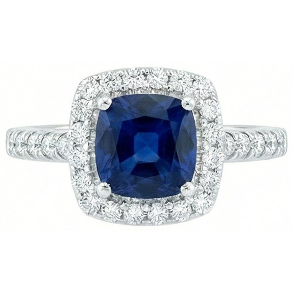 echter round diamant 3.50Karat ring Seitenansicht