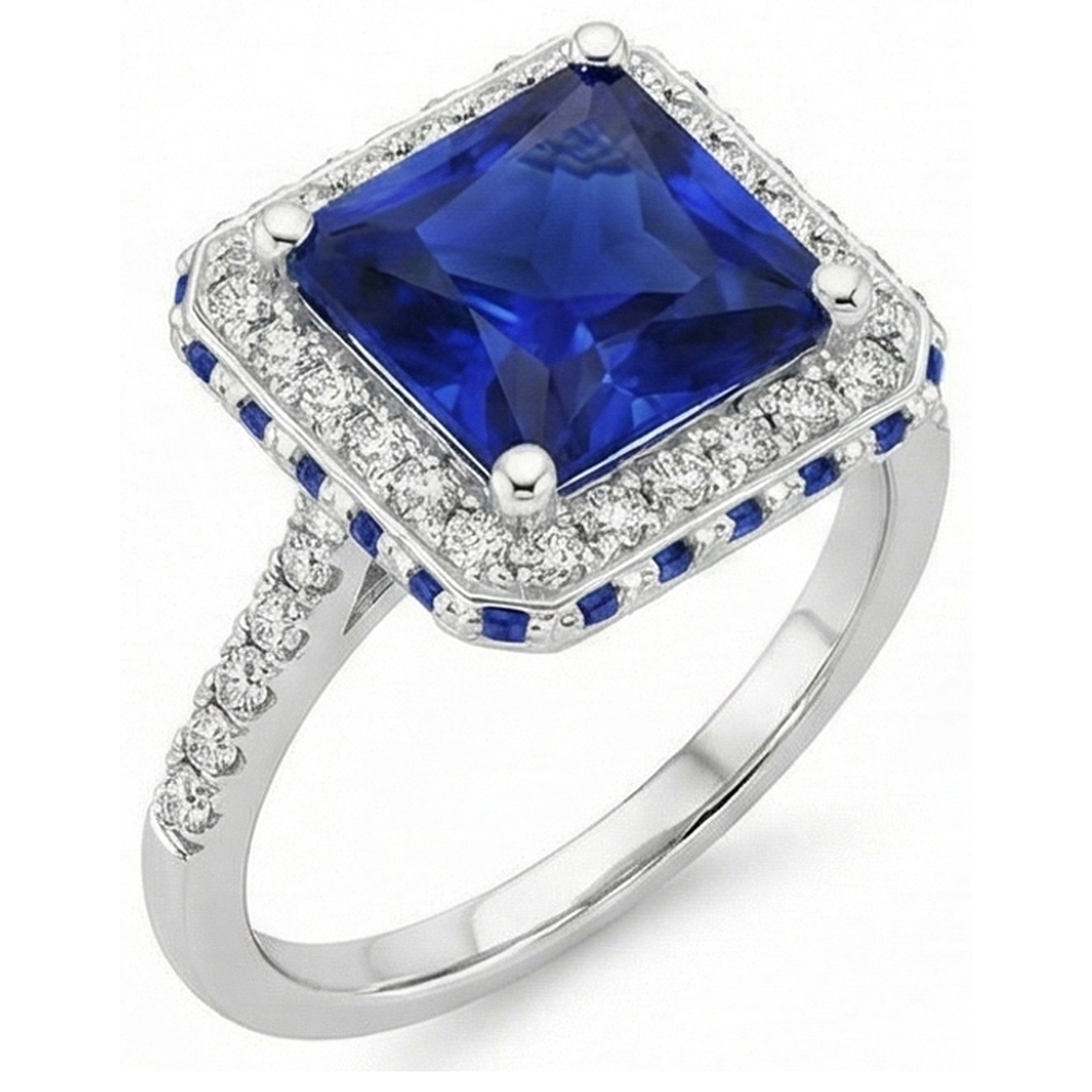echter round diamant 5.5Karat ring Seitenansicht