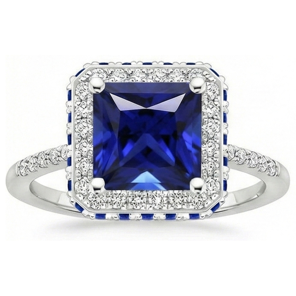 echter round diamant 5.5Karat ring Detailansicht