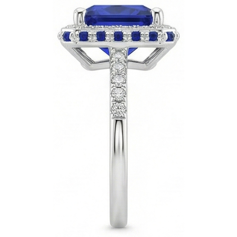 echter round diamant 5.5Karat ring Profilansicht