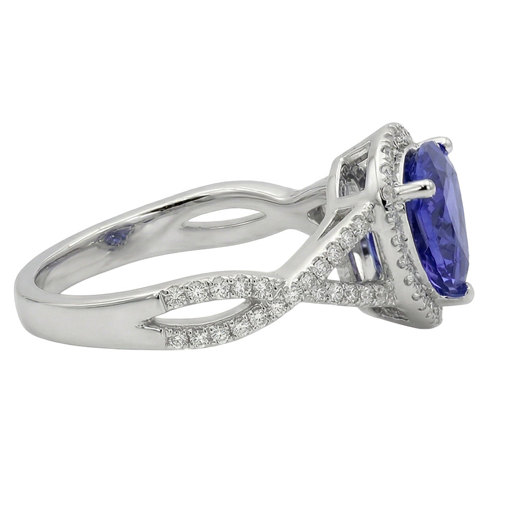 echter trillion diamant 3.66Karat ring Draufsicht