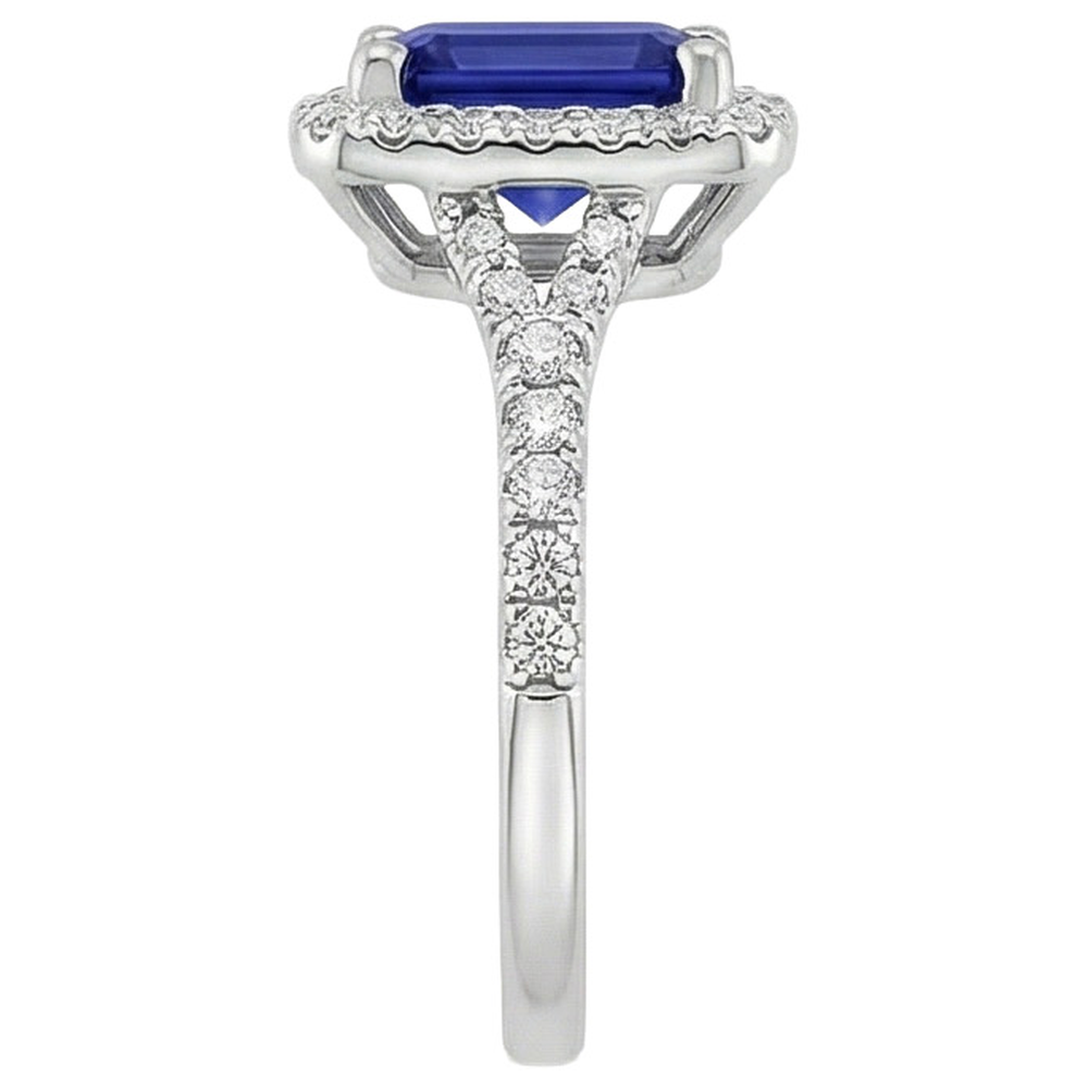 echter round diamant 3Karat ring Profilansicht