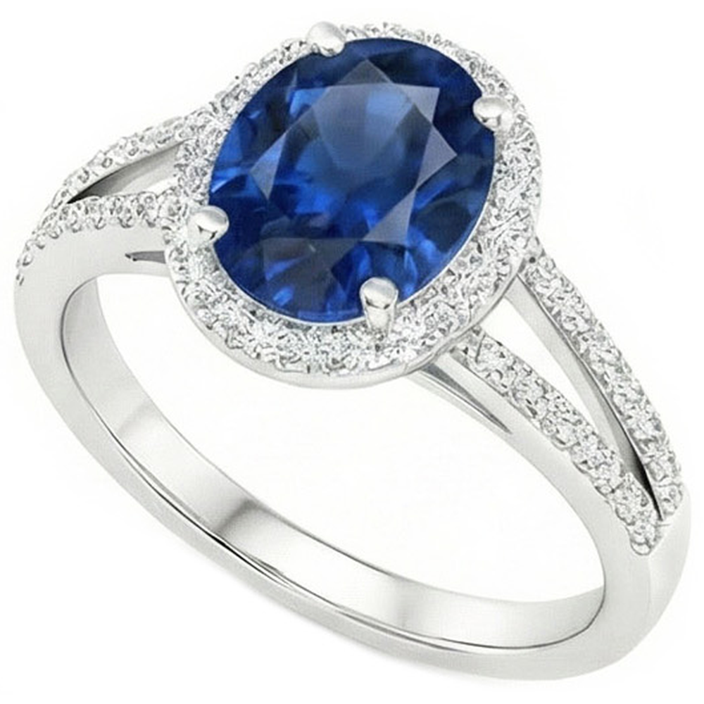 echter oval diamant 3.50Karat ring Detailansicht