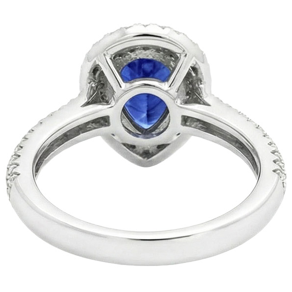 echter round saphir 2.30Karat ring Profilansicht