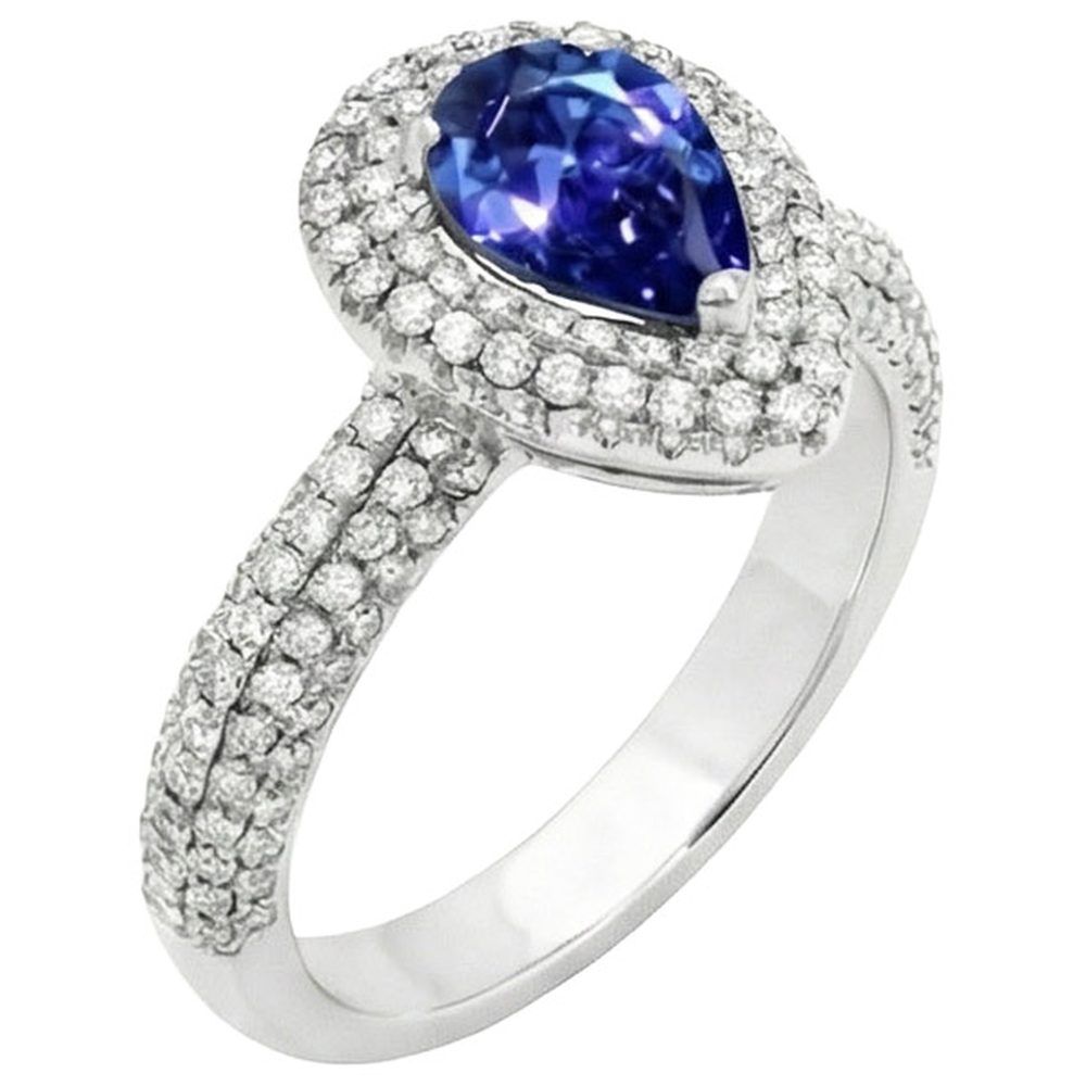 echter round saphir 2.30Karat ring Detailansicht