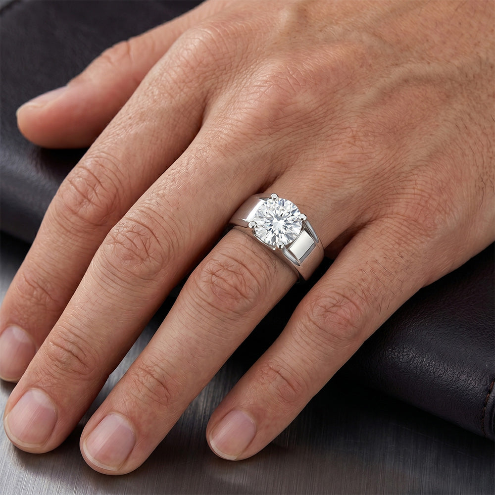 Brillant Herrenring 2,50 Karat F/VS1 – 14K Weißgold