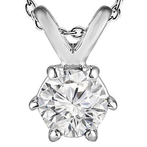 Brilliant Cut 2 Carat Solitaire Echt Diamant Pendant Necklace Gold 14K