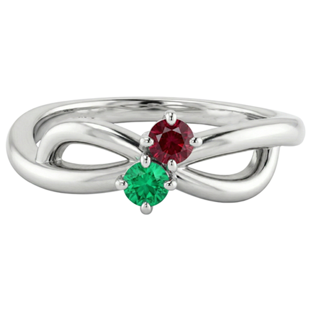 echter round rubin 0.30Karat ring mit Diamantbesatz
