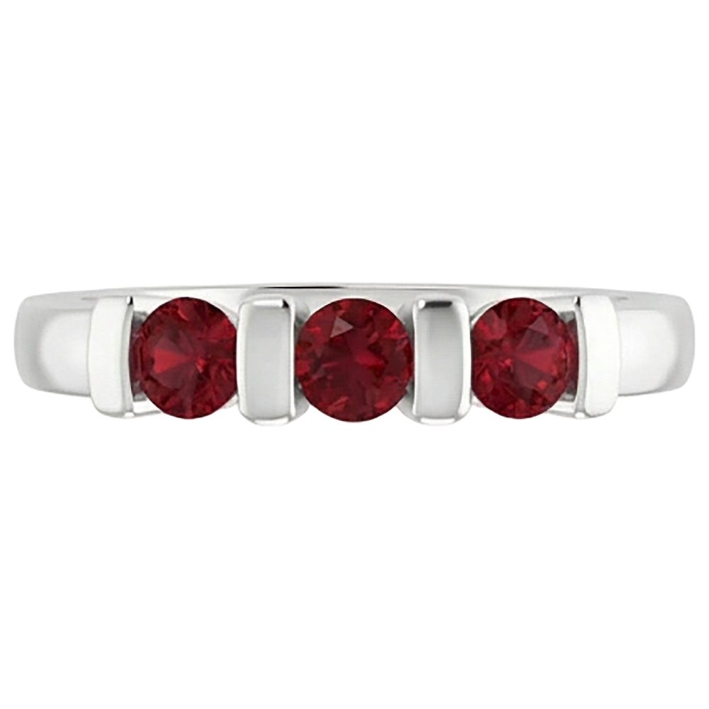 echter round rubin 0.90Karat ring Detailansicht