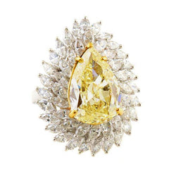 Diamant im Birnen-Schliff Halo-Verlobungsring 6 Karat – 14 Karat