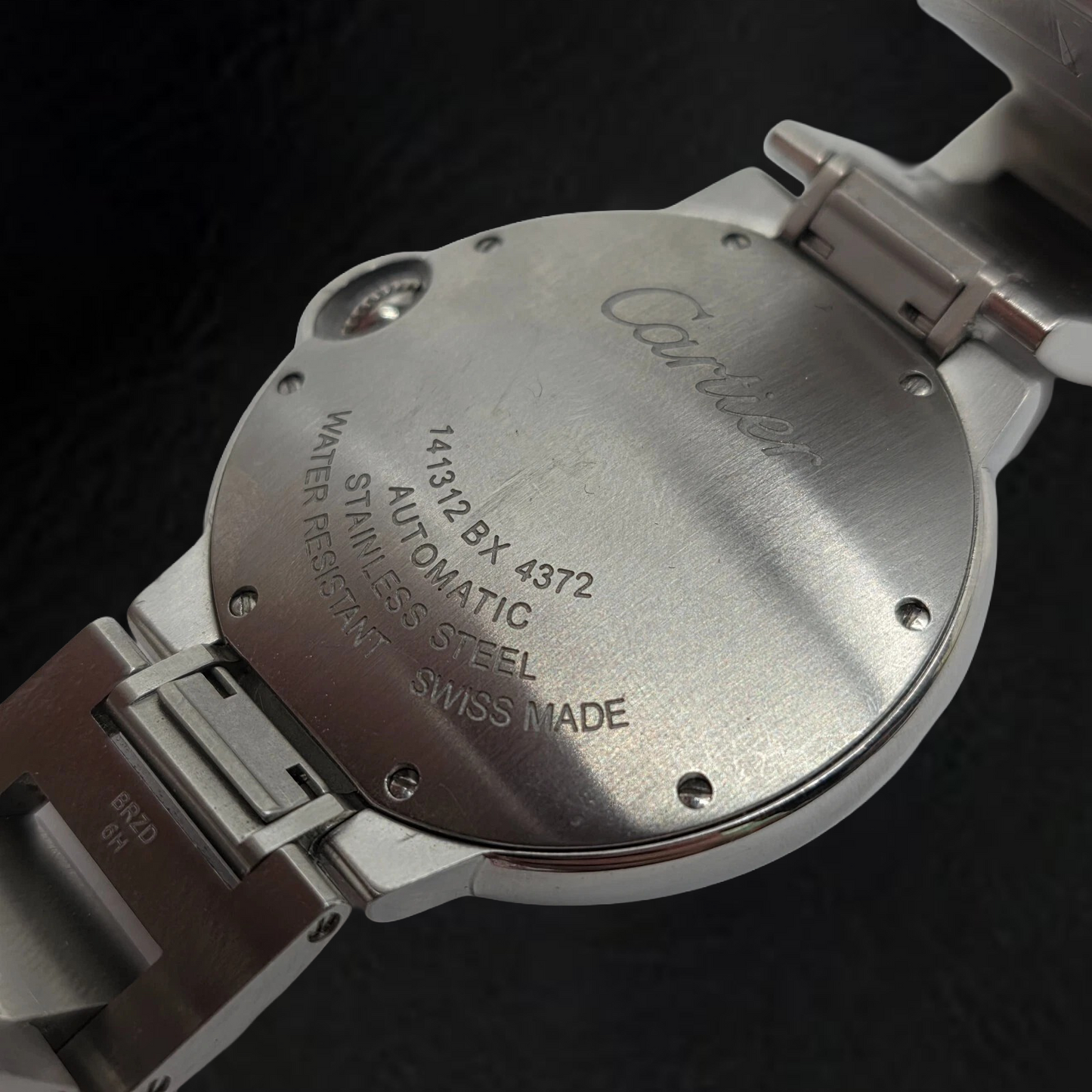 Cartier Ballon Bleu 36mm Silber Fabrikdiamant-Lünette