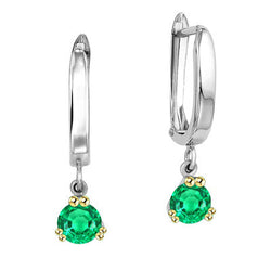 GIA-Geprüft Kolumbianischer Smaragd Gemstone Earring 1 Karat
