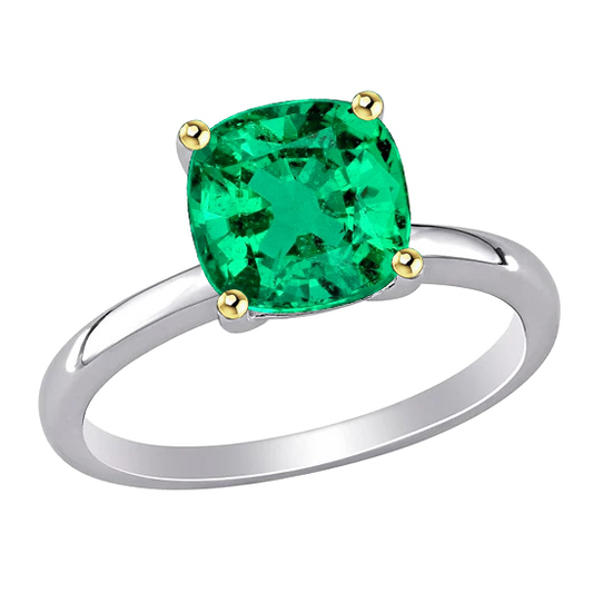 Hochwertiger Smaragd Edelstein-Ring 2 Karat – Hauptansicht
