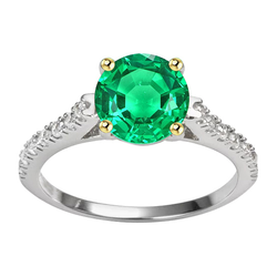 Naturreiner Kathedrale Kolumbianischer Smaragd Edelstein-Ring
