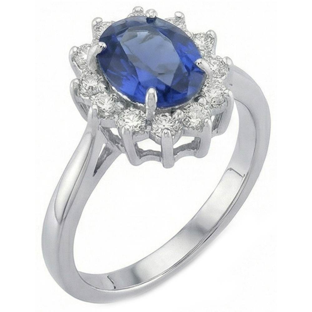 echter oval diamant 4.70Karat ring Draufsicht