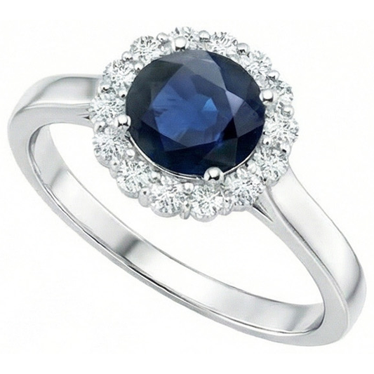 echter round diamant 2.45Karat ring Vorderansicht