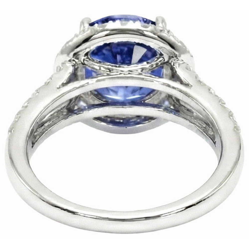 echter round diamant 6Karat ring Profilansicht