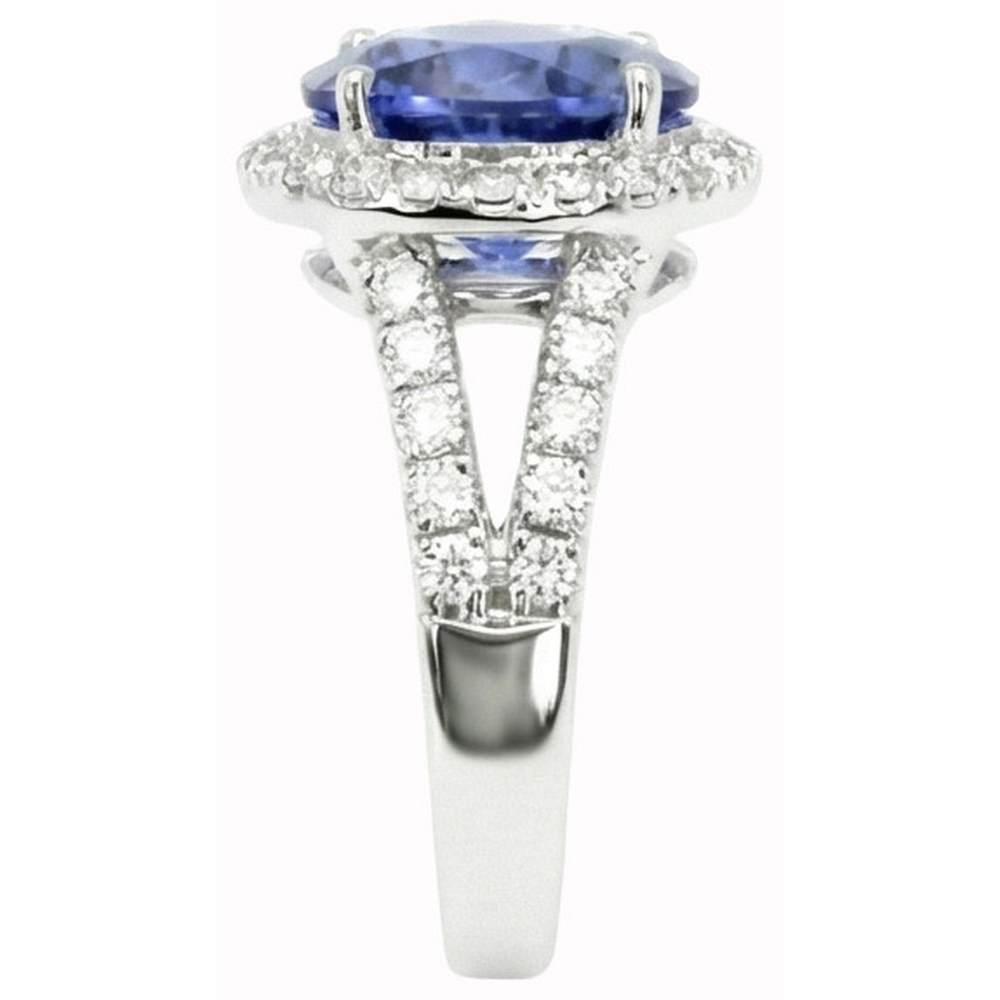 echter round diamant 6Karat ring Draufsicht