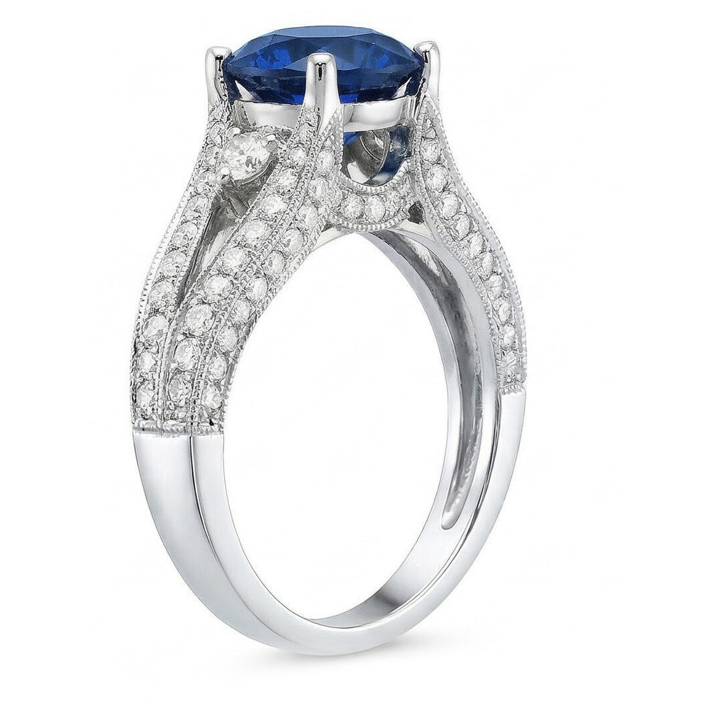 echter round diamant 4Karat ring Detailansicht
