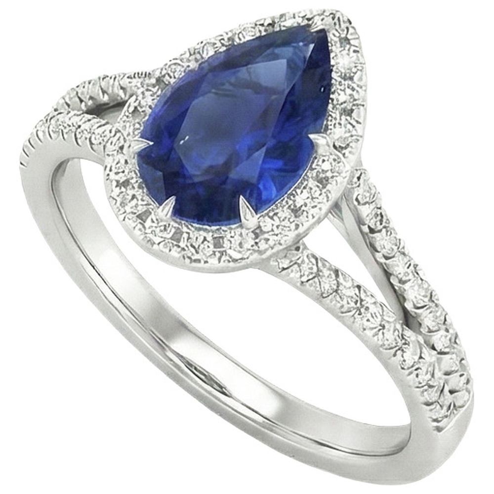 echter round diamant 5Karat ring Draufsicht