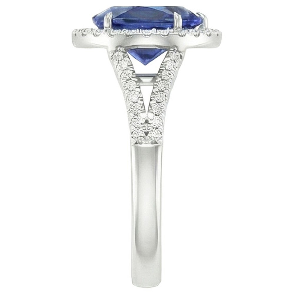 echter round diamant 5Karat ring Profilansicht
