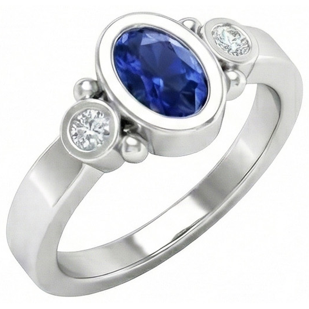 echter oval diamant 1.70Karat ring Detailansicht