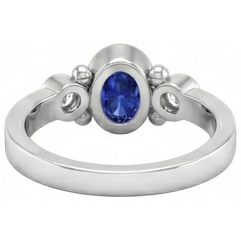 echter oval diamant 1.70Karat ring Profilansicht