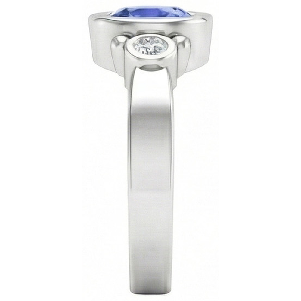 echter oval diamant 1.70Karat ring Draufsicht