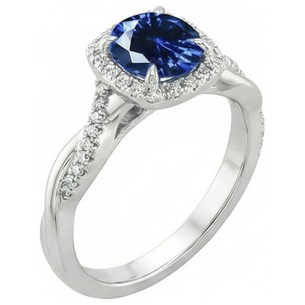 echter round diamant 3Karat ring Vorderansicht