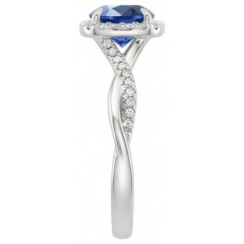 echter round diamant 3Karat ring Draufsicht
