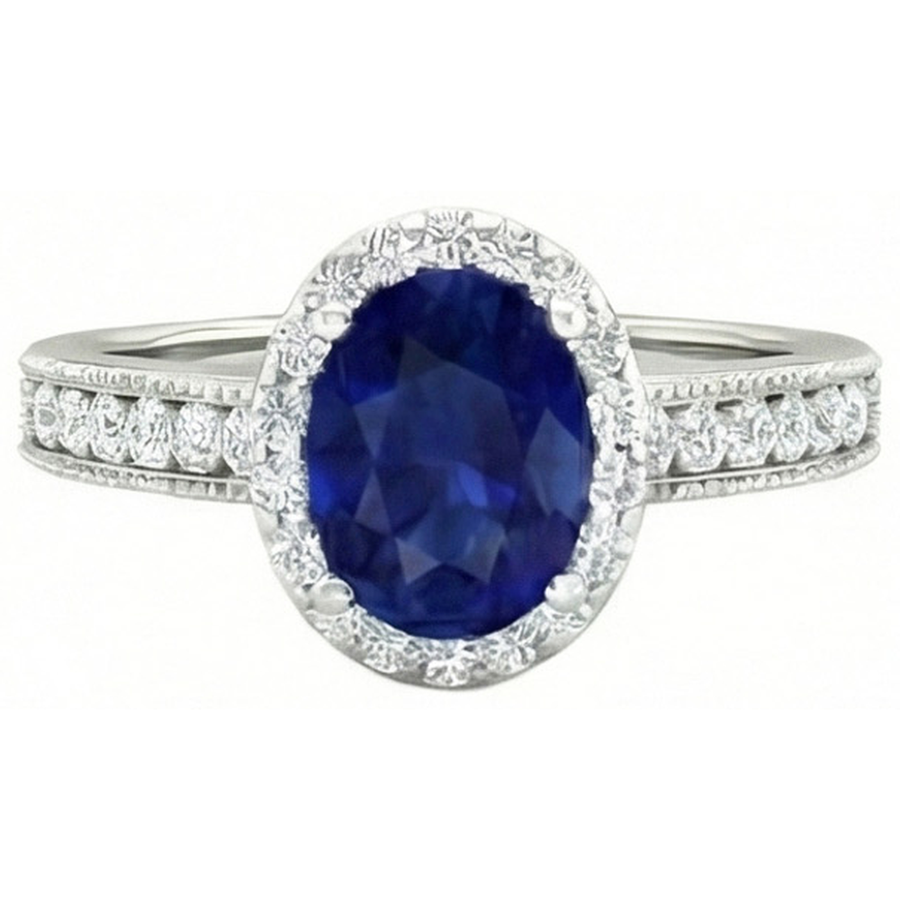 echter oval diamant 4Karat ring Detailansicht
