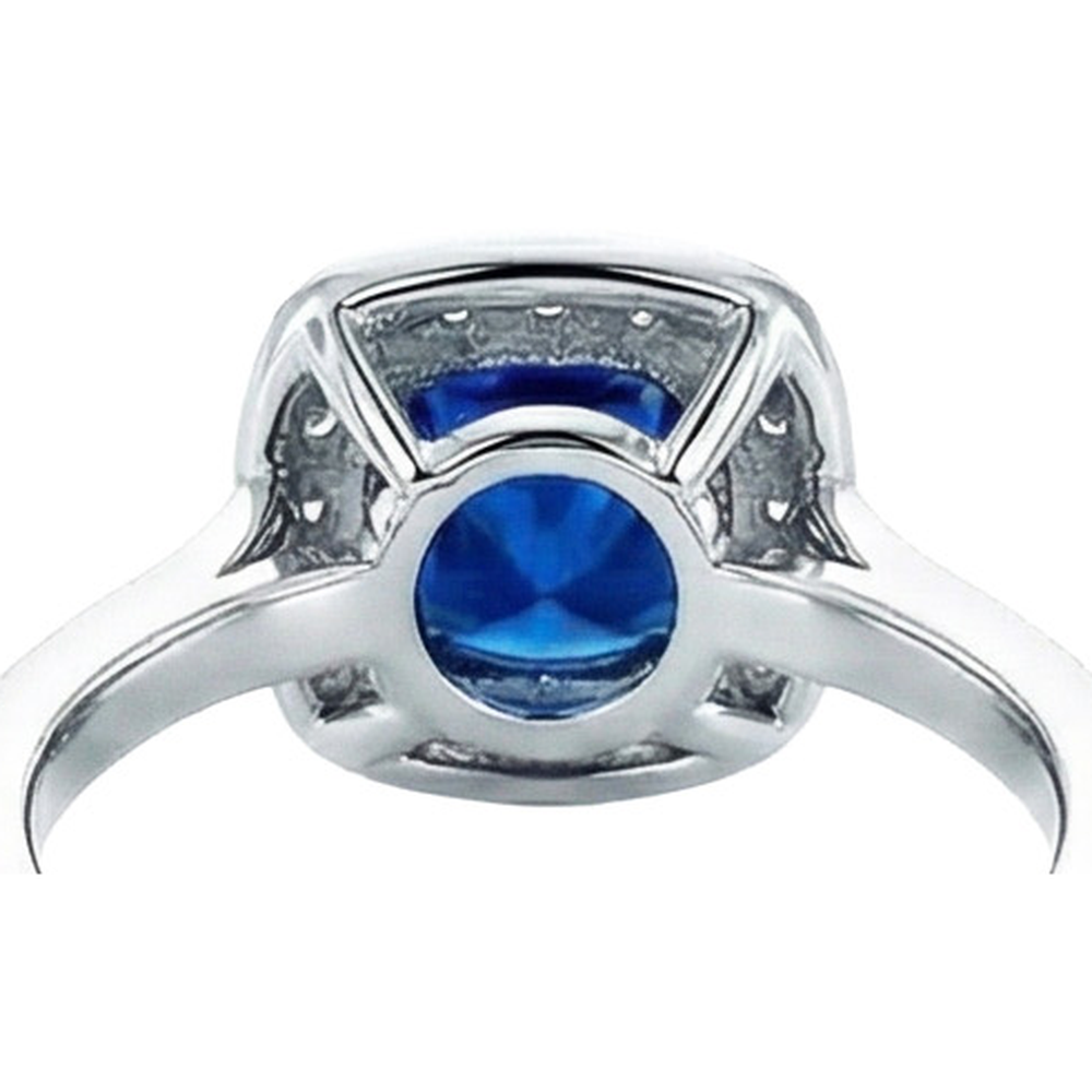 echter round saphir 4Karat ring Profilansicht