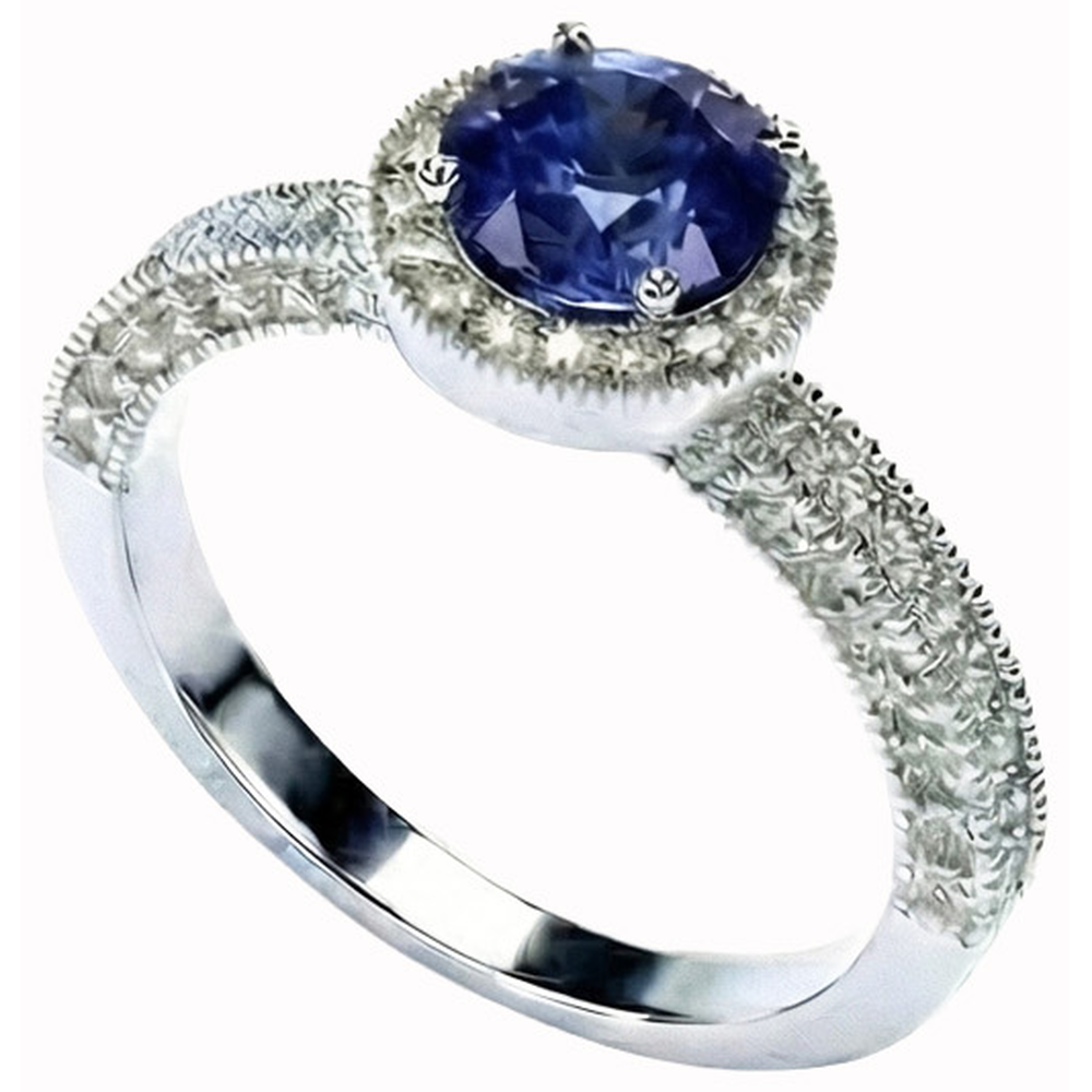 echter round diamant 1.50Karat ring Vorderansicht