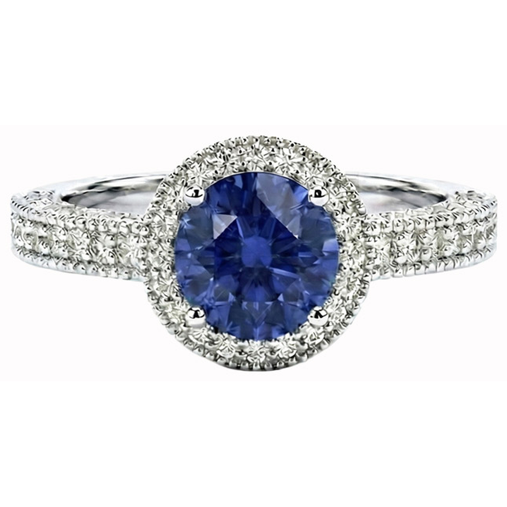 echter round diamant 1.50Karat ring Seitenansicht