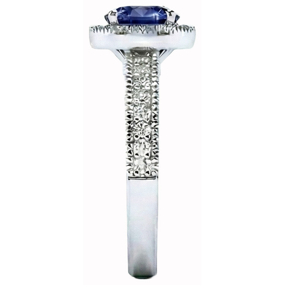 echter round diamant 1.50Karat ring Profilansicht