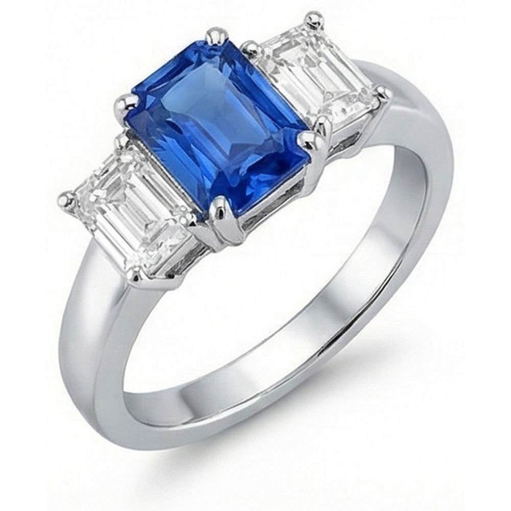 echter radiant diamant 2.50Karat ring Detailansicht