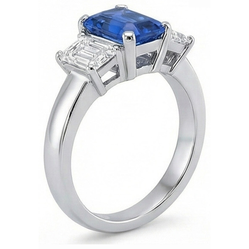 echter radiant diamant 2.50Karat ring auf Weiß