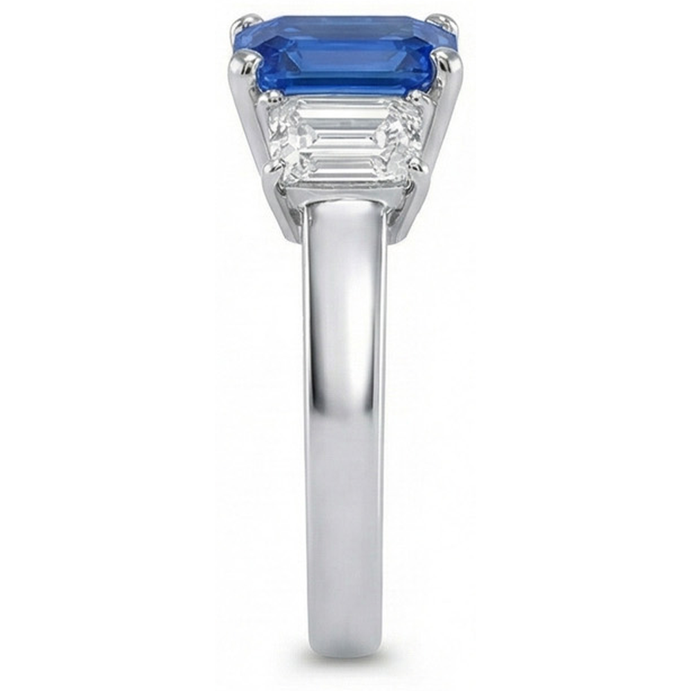 echter radiant diamant 2.50Karat ring mit Diamantbesatz