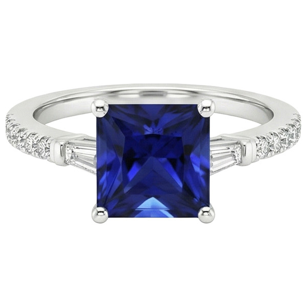 echter princess diamant 5.50Karat ring Draufsicht