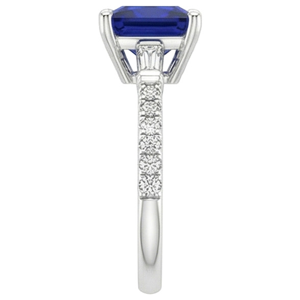 echter princess diamant 5.50Karat ring auf Weiß